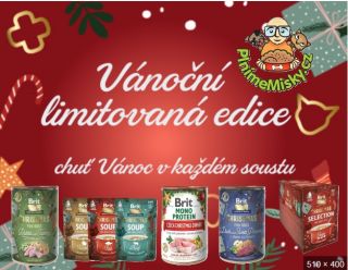 Představujeme limitovanou Vánoční edice konzerv a vánočních polévek Brit pro Vaše 🐶a🐱. Chuť Vánoc v každém soustu....